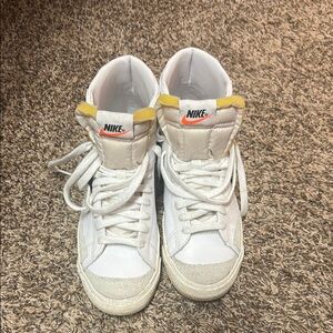 Nike White high top blazers